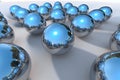 3D Chrome Balls Royalty Free Stock Photo