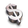 3D chrome Dollar symbol