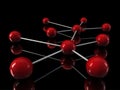 3d chrome red network