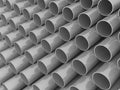 3D chrome tubes technology background.