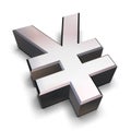 3D chrome Yen symbol Royalty Free Stock Photo