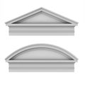 3d classic architecture Roman Tuscan pediments