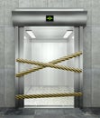 3d closed elevator with open door Royalty Free Stock Photo