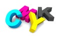 3D cmyk Letters 02