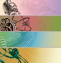 3D Color banner Set Royalty Free Stock Photo