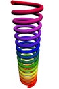 3d colorful elongated spring