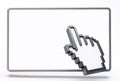 3D computer hand cursor Royalty Free Stock Photo