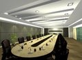 3D computer render illustration of Conference Room
