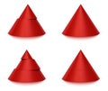 3d conical shape 2 or 3 levels Royalty Free Stock Photo