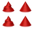 3d conical shape 4 or 5 levels Royalty Free Stock Photo