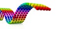 3D cubes - colorful wave 05 Royalty Free Stock Photo