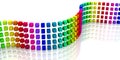 3D cubes - colorful wave 06 Royalty Free Stock Photo