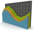 3D Data Graph over a grid