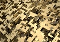 3D Digital Desert Camouflage Pattern