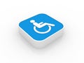 3D Disabled Icon Royalty Free Stock Photo