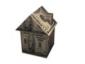 3D dollar paper home