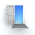 3D door to success Royalty Free Stock Photo