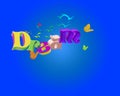 3D Dream Word Royalty Free Stock Photo