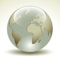 3D Earth glossy sphere Royalty Free Stock Photo