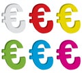 3d euro signs Royalty Free Stock Photo