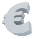 3D Euro Symbol