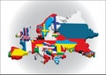 3d European continent Royalty Free Stock Photo