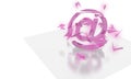 3d exploding pink @ Royalty Free Stock Photo