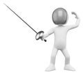 3D Fencer - Fencing Royalty Free Stock Photo