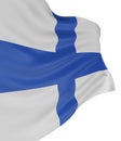 3D Finnish flag Royalty Free Stock Photo