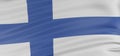 3D Finnish flag Royalty Free Stock Photo