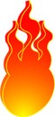 3d fire icon Royalty Free Stock Photo
