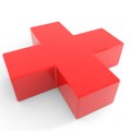 3D first aid medical sign.