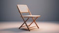 3d Folding Chair Model With Natural Fiber Style And Vray Tracing