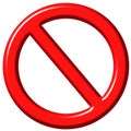 3D Forbidden Sign Royalty Free Stock Photo