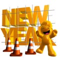 3d funny icon symbol of 2010 new year Royalty Free Stock Photo