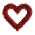 3d fur heart Royalty Free Stock Photo