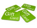 3d gift card green Royalty Free Stock Photo