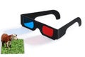 3D glasses effect concept