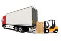 3d global cargo transport concept Royalty Free Stock Photo