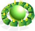 3D globe Eco friendly