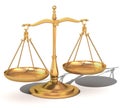 3d gold balance, the scales of justice