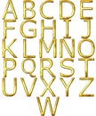 3D Golden Alphabet