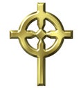 3D Golden Celtic Cross