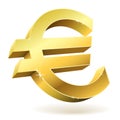 3D golden Euro sign Royalty Free Stock Photo