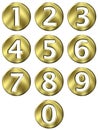 3D Golden Framed Numbers Royalty Free Stock Photo