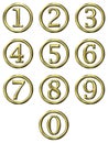 3D Golden Framed Numbers Royalty Free Stock Photo