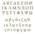 3D Golden Greek Alphabet Royalty Free Stock Photo