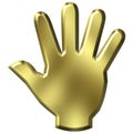 3D Golden Hand