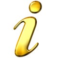 3D Golden Information Symbol