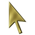 3D Golden Mouse Pointer